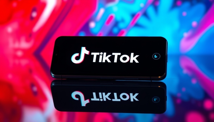 Vibrant TikTok logo on smartphone with colorful abstract background, TikTok Datenschutz Strafe.