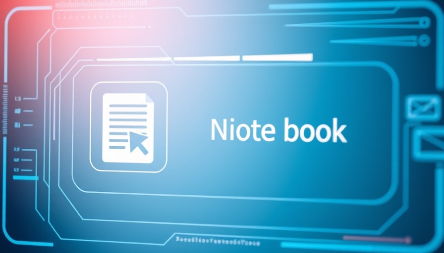 Futuristic interface with digital notebook and pointer, Google NotebookLM Audio-Overviews.