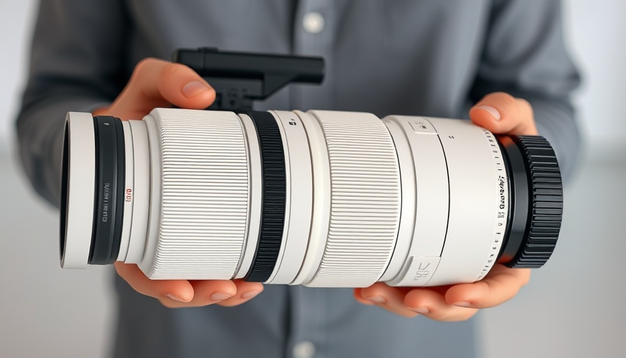 Canon und Sigma Objektive Neuigkeiten: sleek white lens in studio.