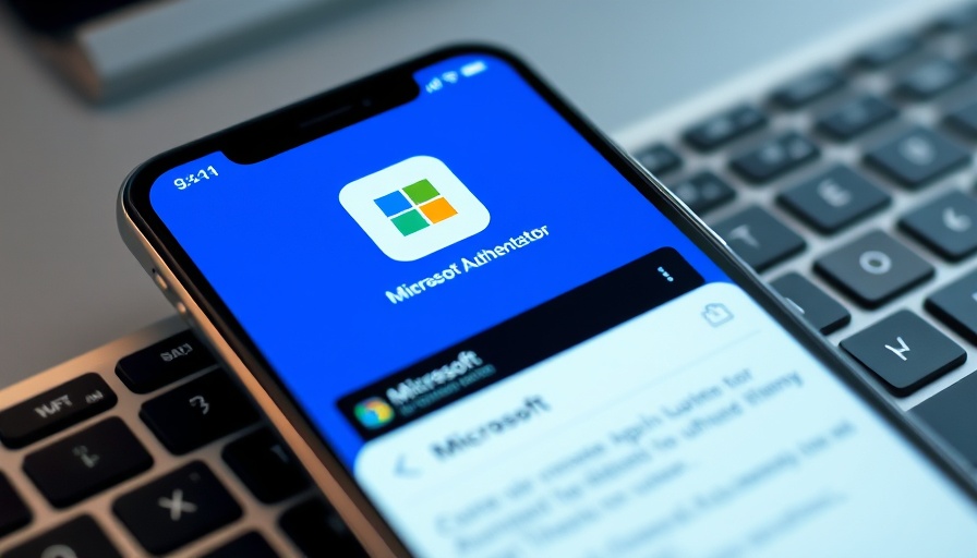 Microsoft Authenticator app on smartphone screen, Autofill Entfernung.