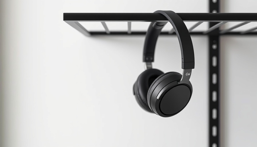 Sony WH-1000XM6 Kopfhörer on a minimalist shelf, sleek design.
