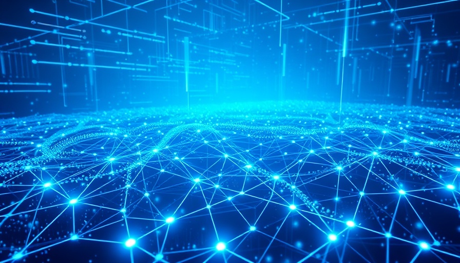 Futuristic digital network representing Meta AI und Privatsphäre.
