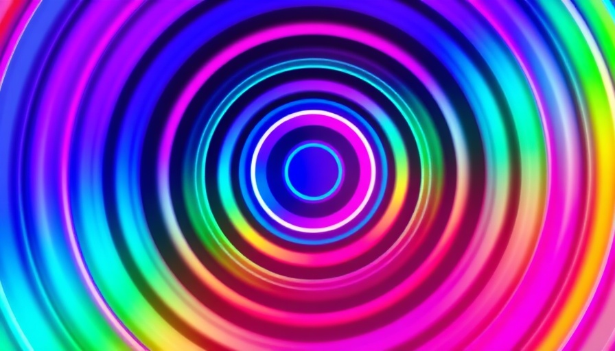 Vibrant neon circles abstract background reflecting Kanzlerwahl und Papstwahl.
