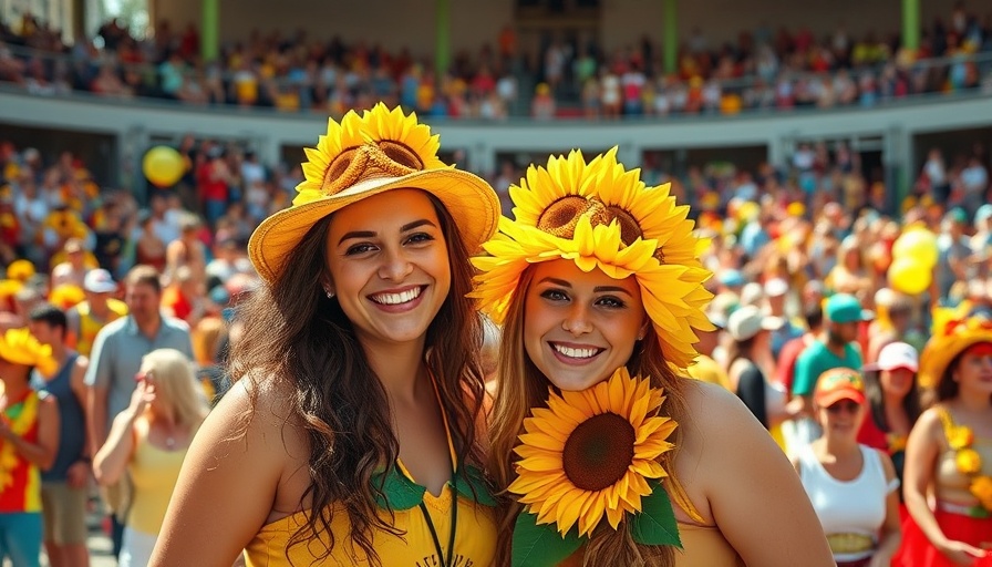 Schlagernacht Kalkberg: two people in sunflower attire