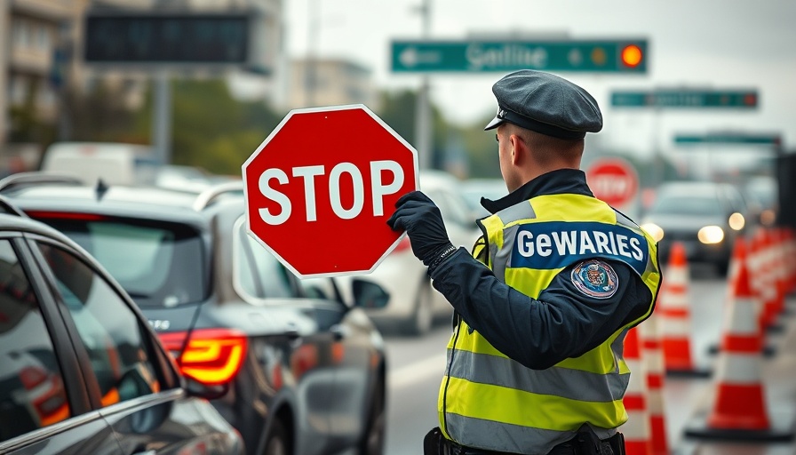 Polizei officer conducting car inspections at the border, Grenzregime Deutschland Dobrindt.