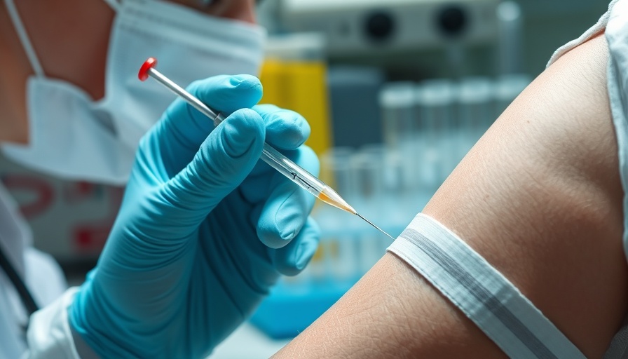 Medical procedure at Diagnostik Startup Haemanthus, blood sample collection.