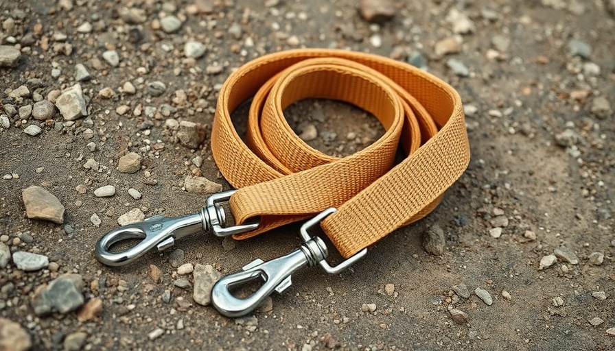 Tan dog leash on rocky ground, related to an incident in Glinde.