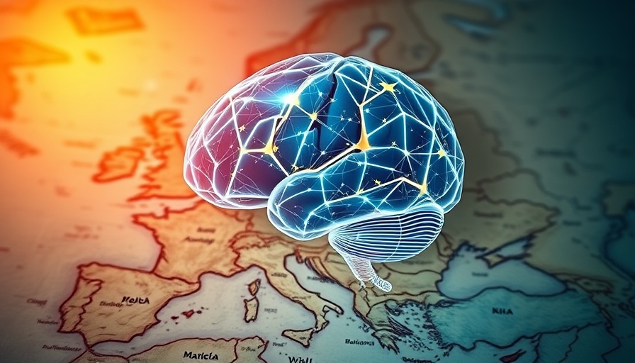 AI Continent Action Plan with 3D holographic brain and EU map.