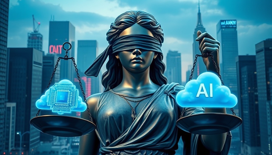 Blindfolded statue balancing AI and cloud, DSGVO und KI-Verordnung.