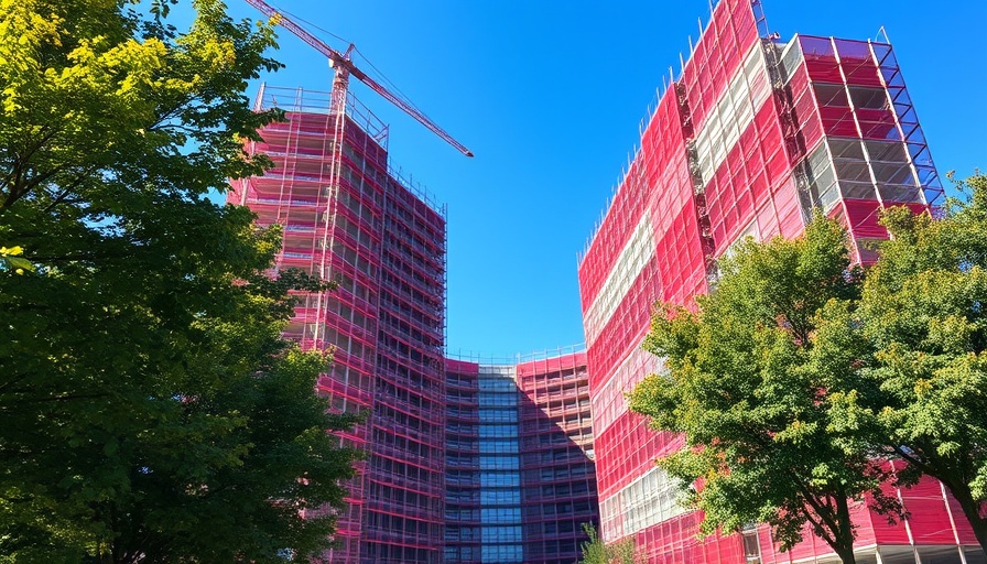 Sparkasse Neumünster Stadtbild: Building under construction with scaffolding.