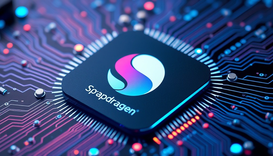 Futuristic Snapdragon 7 Gen 4 chip with glowing circuits