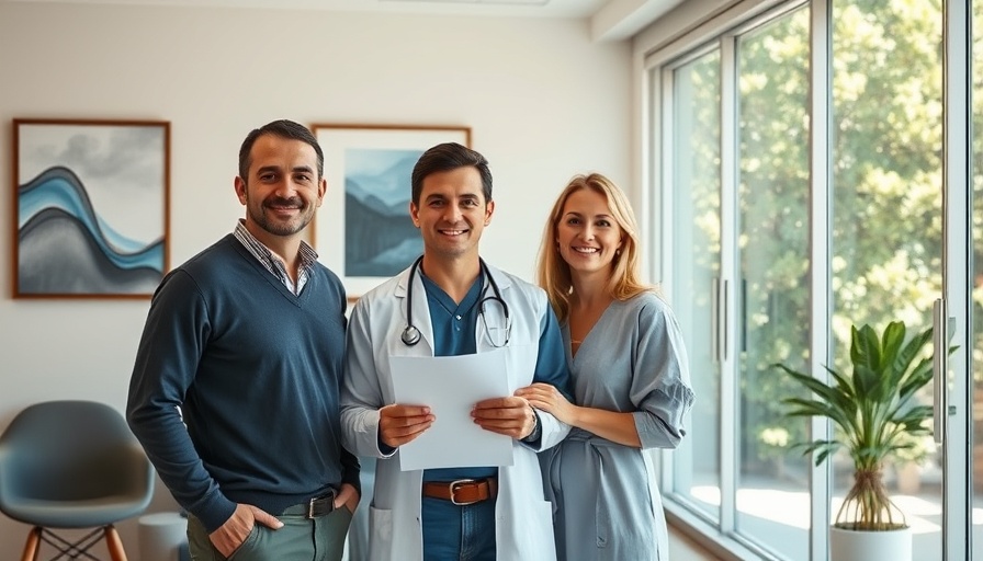 LungenClinic Stormarn staff in medical office, document presentation.