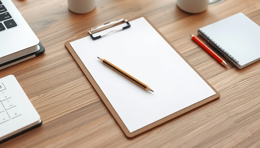 Minimalistic clipboard and pencil on desk, EU Datenschutz Ausnahmen theme
