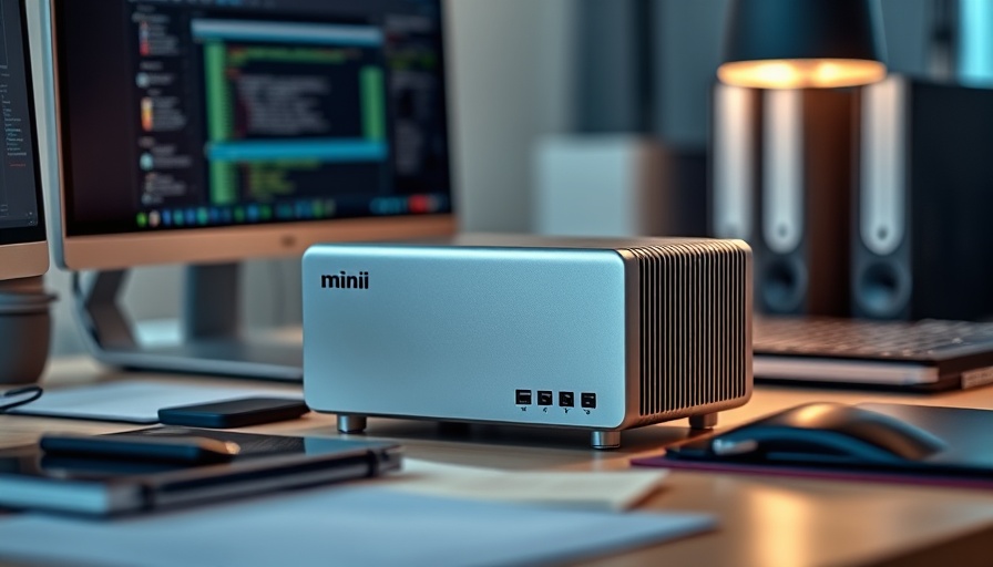 Leistungsstarker Mini-PC mit Ryzen 7 on a modern desk setup.