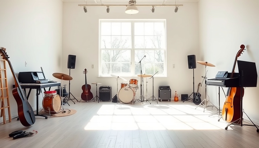 Minimalist studio space with bright lighting.