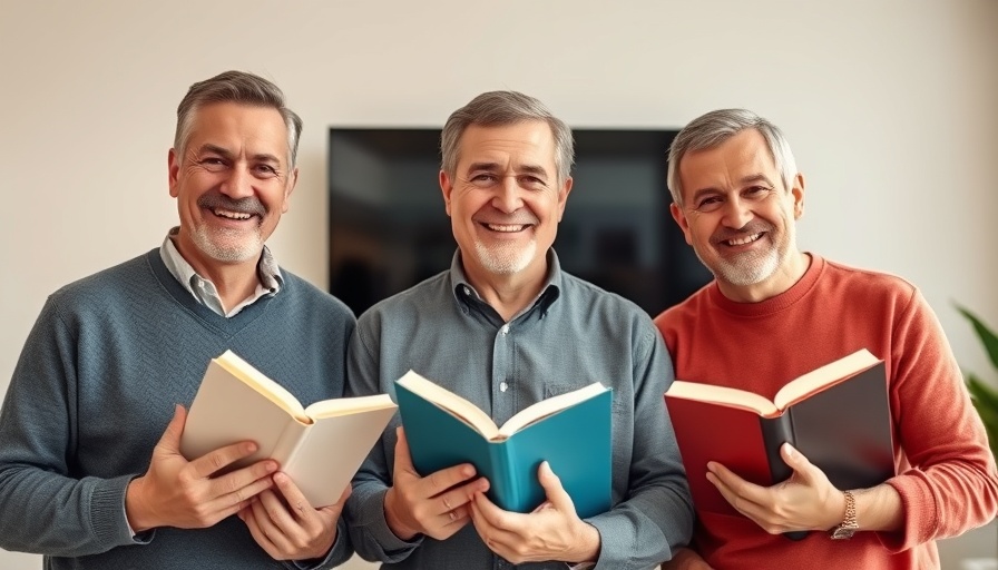 Geburtsstunde der „Hölle Nord“ - three men smiling with books.