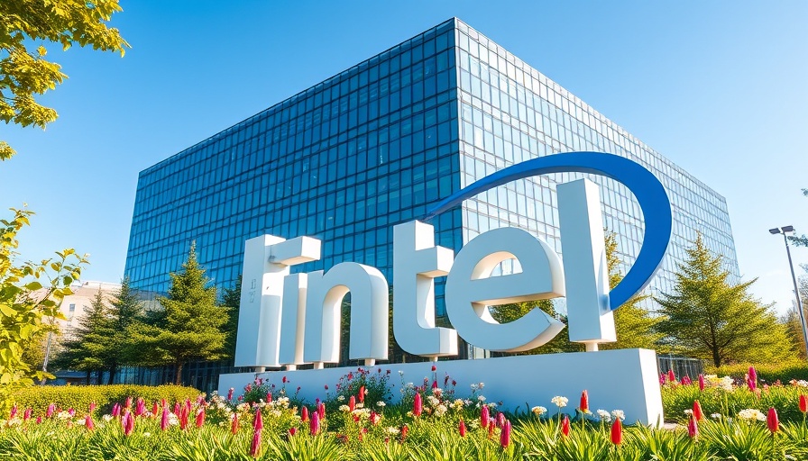 Intel headquarters showcasing professional facade and sign.