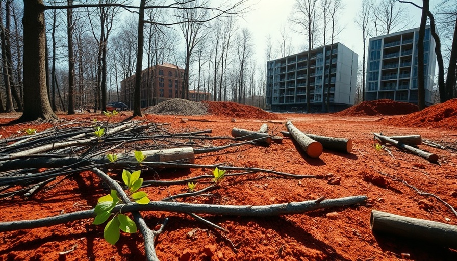 47 neue Wohnungen Poppenbüttel: Construction site in early spring with cleared land.