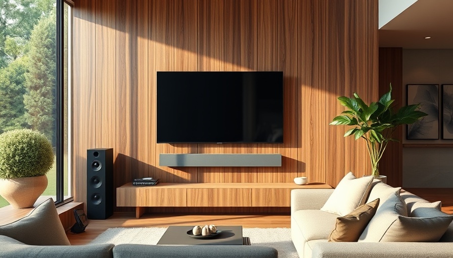 Modern living room featuring Sonos soundbar and TV setup, Sonos-deals.