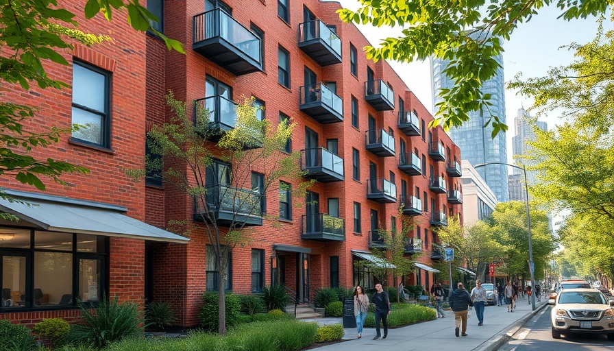 Günstige Wohnungen in Hamburg, modern red brick building, sunny
