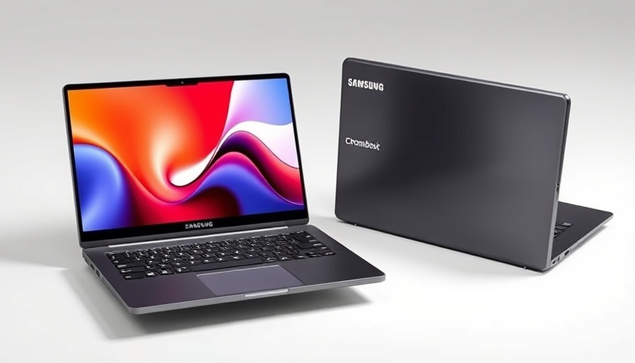 Sleek Samsung Galaxy Chromebook Plus open and closed.