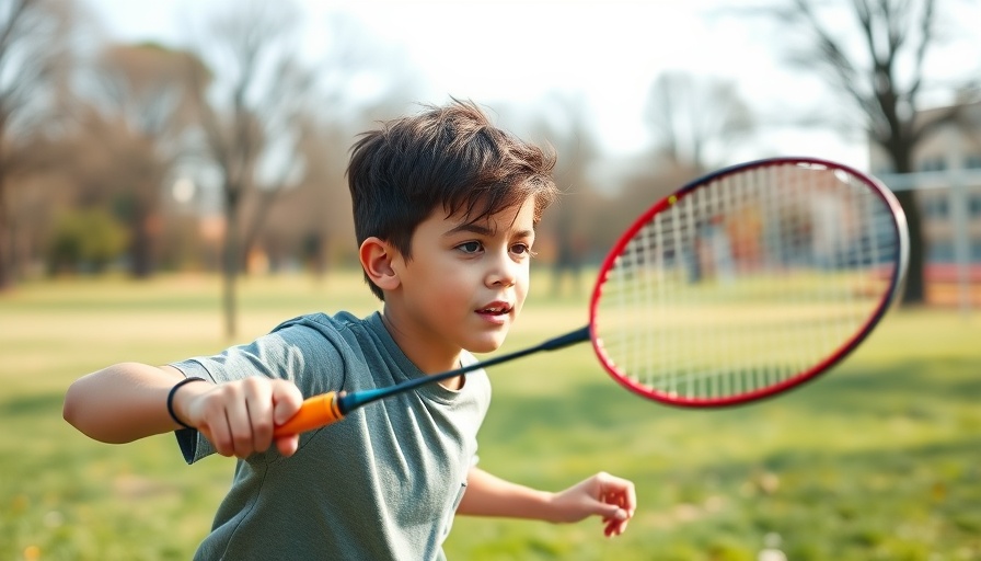 Young boy playing with Beachminton Set von Talbot-Torro in a park.