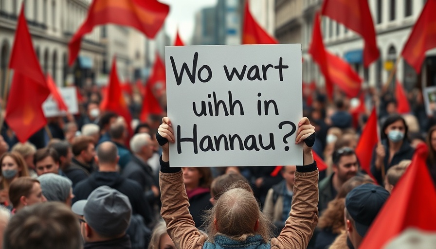 Demonstration against Diskriminierung durch die Polizei with a protest sign.