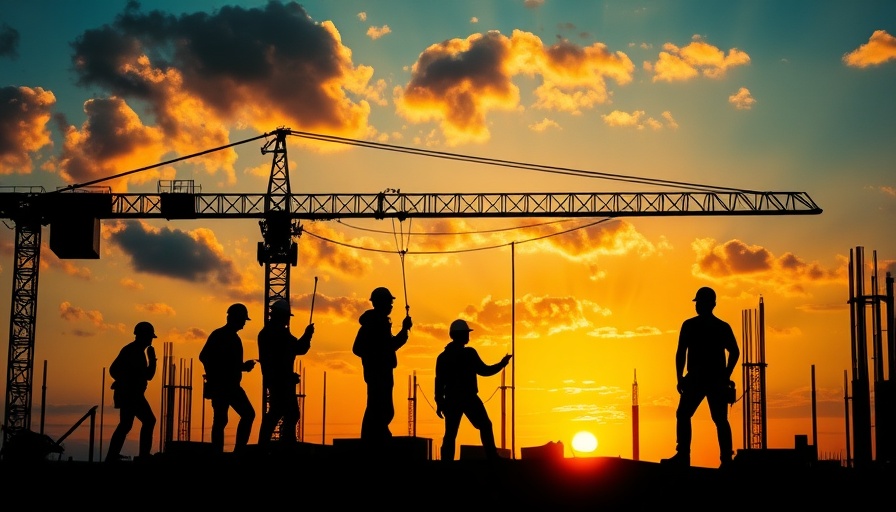 Construction site at sunset symbolizing Wirtschaftswachstum in Deutschland.