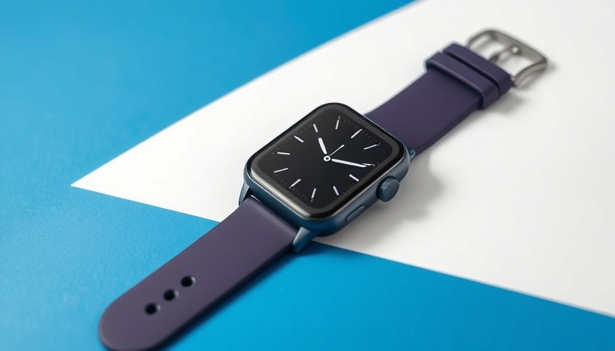 Sleek modern smartwatch, beste Smartwatch 2023, on blue surface.