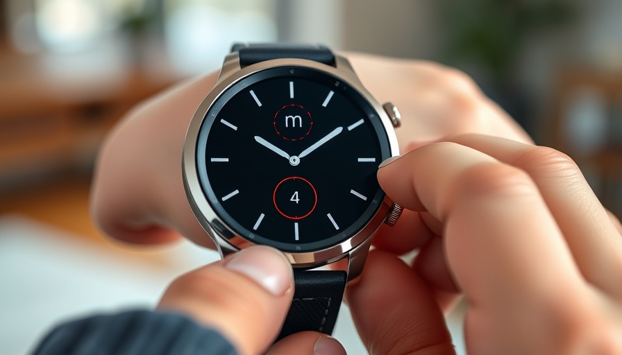 Close-up of Samsung Galaxy Watch 8 Classic on wrist with green display.