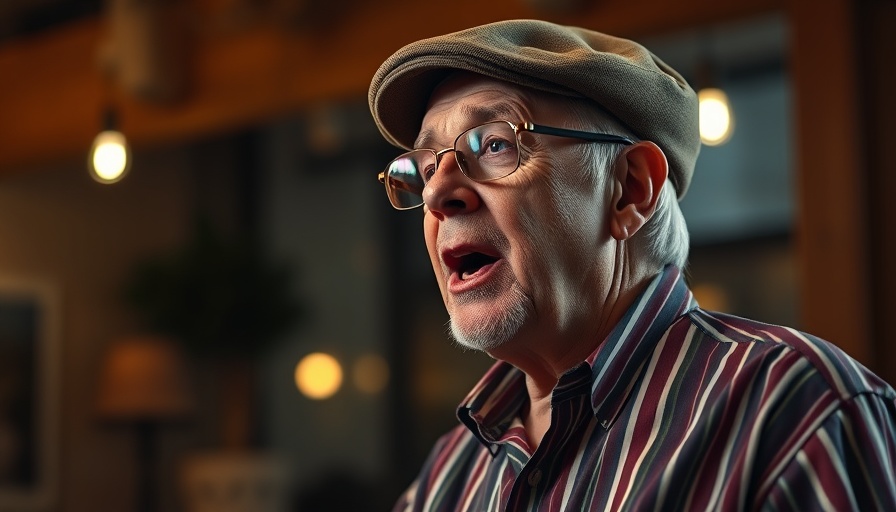 Reinigungskräfte am Hamburger Fischmarkt: Man speaking indoors with warm lighting.