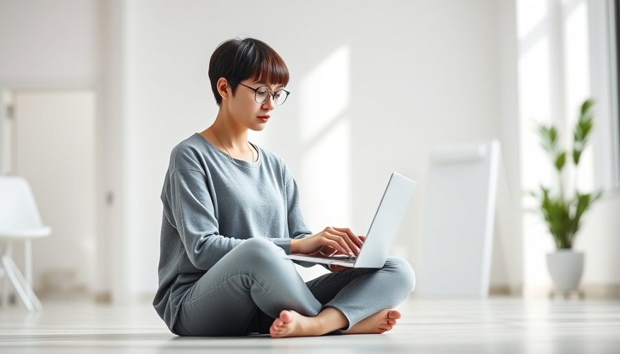 Young woman comparing laptop batteries in office, Laptop Akkuvergleich.