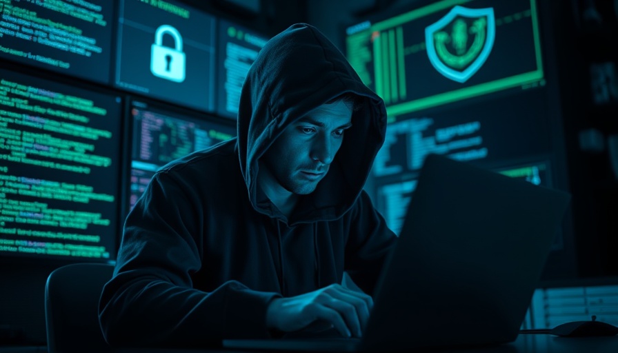 Cyberattack concept with person in hoodie coding