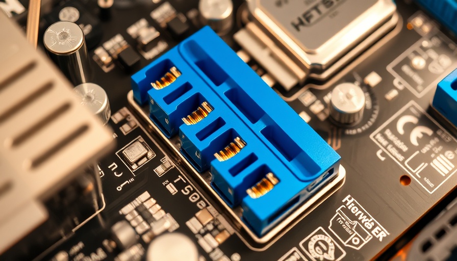 Motherboard with blue PCIe slots, clevere PCIe-Upgrades.