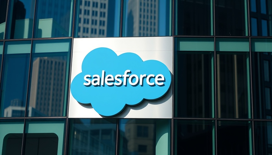 Salesforce logo on building related to Salesforce Informatica Übernahme.
