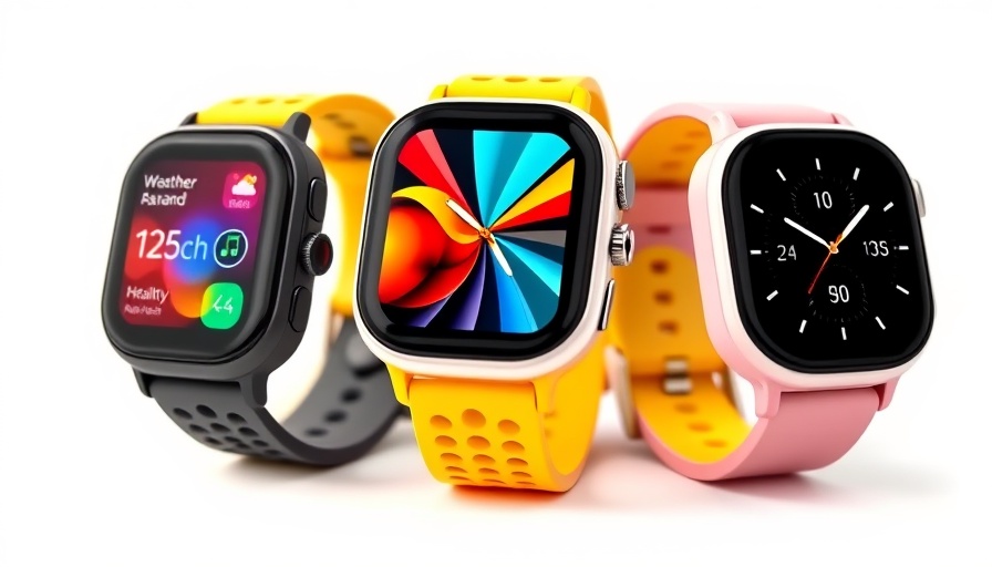 Redesign für watchOS und tvOS bei Apple showcasing vibrant smartwatch displays.