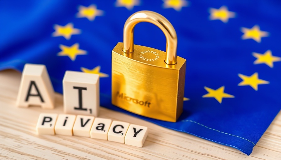 Microsofts Zusagen für Europa symbolized with EU flag and lock.