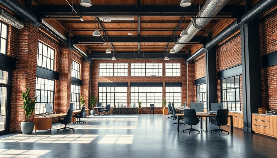 Modern open office with empty desks, Büroleerstand Rechenzentren.