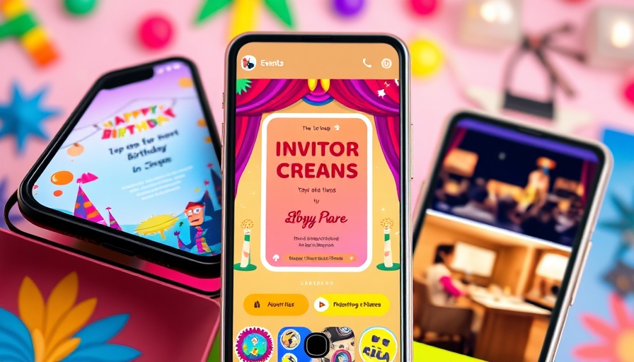 Apple Einladungen-App Update showcasing vibrant invitation designs.