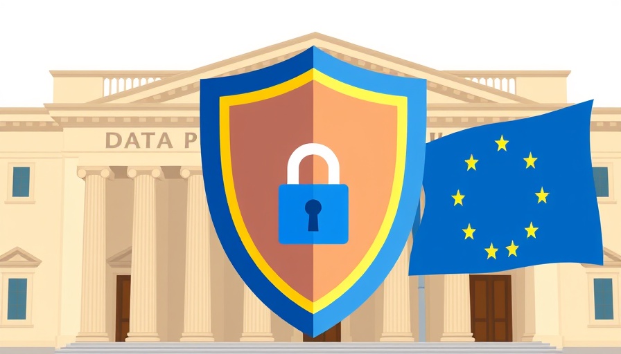 Datenschutz für Grundrechtsschutz - symbolic shield with lock and European elements.