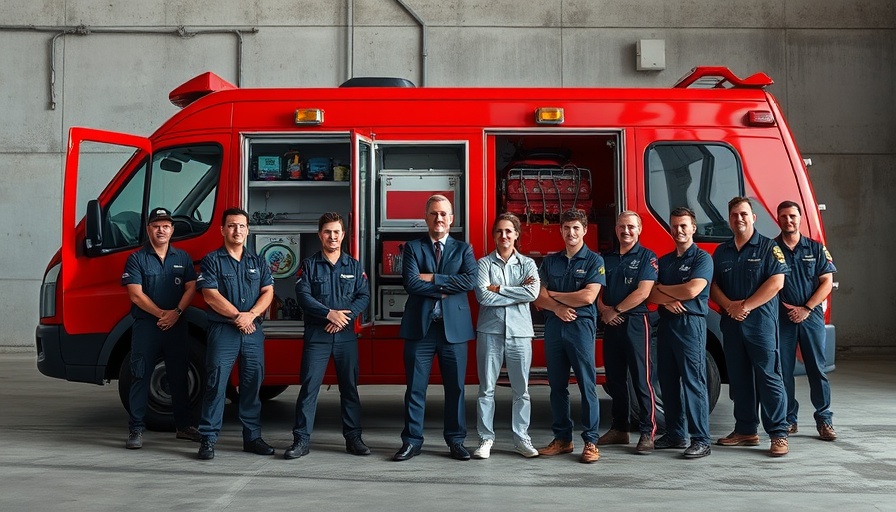 Katastrophenschutz Fahrzeuge Stormarn professionals with emergency vehicle.