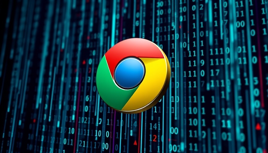 Abstract representation of Zero-Day-Lücke in Chrome with code.