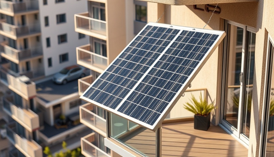Balkonkraftwerke Angebote: Solar panel on modern apartment balcony