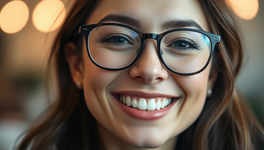 Close-up of a smiling woman with glasses, Weniger Berichtspflichten bei Überwachung.