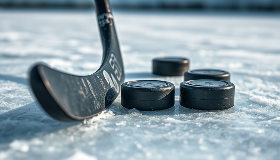 Hockey stick and pucks on ice, Stanley Cup-Finale im TV und Live-Stream.