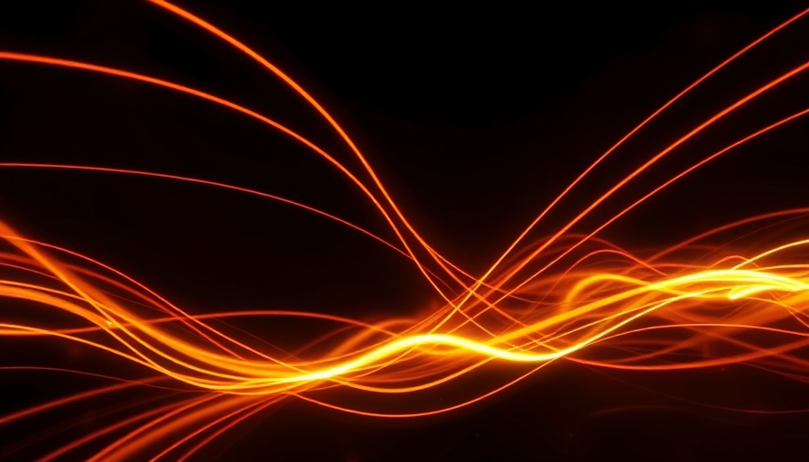 Dynamic light trails representing digital values, abstract and vibrant