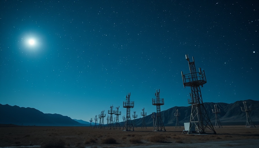 Starlink-Zugang Antennas at night for national security.