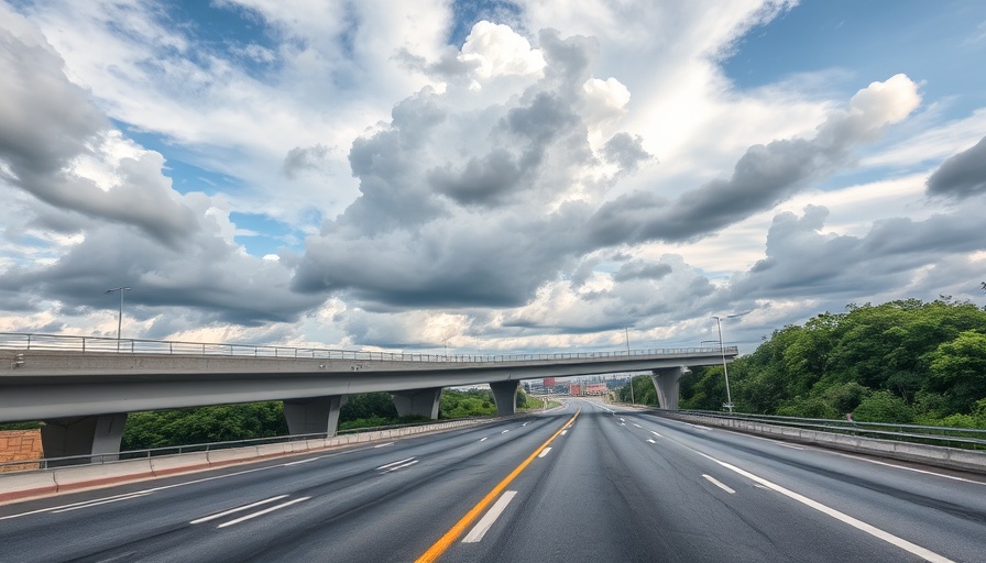 Reinfeld neue Bahnbrücke with cloudy sky backdrop