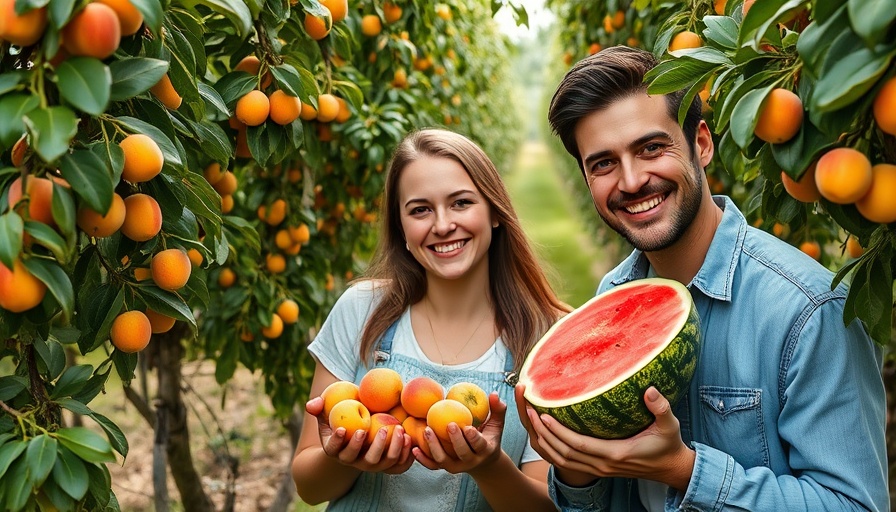 Aprikosen und Wassermelonen in einem Obstgarten in Schleswig-Holstein