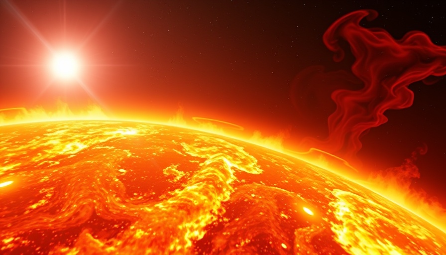 Spectacular fiery solar surface with dynamic solar flares